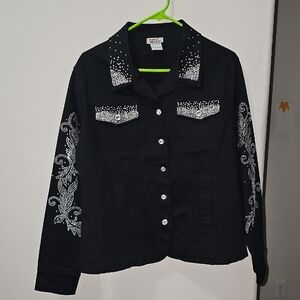Black Embellished Women's Jacket